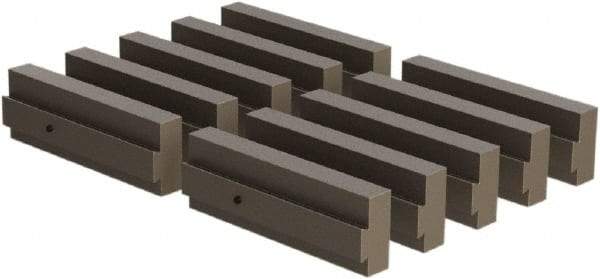 CarveSmart - 3/4" Wide x 2" High x 3/4" Thick, Flat/No Step Vise Jaw - Soft, Steel, Fixed Jaw, Compatible with 6" Vises - Industrial Tool & Supply