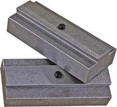 CarveSmart - 3/4" Wide x 1.71" High x 3/4" Thick, Flat/No Step Vise Jaw - Soft, Ductile Iron, Fixed Jaw, Compatible with 6" Vises - Industrial Tool & Supply