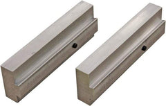 CarveSmart - 3/4" Wide x 2" High x 3/4" Thick, Flat/No Step Vise Jaw - Soft, Aluminum, Fixed Jaw, Compatible with 6" Vises - Industrial Tool & Supply