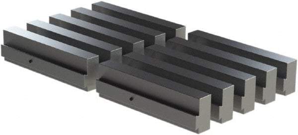 CarveSmart - 1" Wide x 2-1/4" High x 1" Thick, Flat/No Step Vise Jaw - Soft, Aluminum, Fixed Jaw, Compatible with 6" Vises - Industrial Tool & Supply