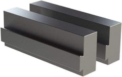 CarveSmart - 1" Wide x 2-1/4" High x 1" Thick, Flat/No Step Vise Jaw - Soft, Aluminum, Fixed Jaw, Compatible with 6" Vises - Industrial Tool & Supply