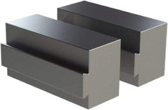 CarveSmart - 1-1/2" Wide x 2" High x 1-1/2" Thick, Flat/No Step Vise Jaw - Soft, Aluminum, Fixed Jaw, Compatible with 6" Vises - Industrial Tool & Supply