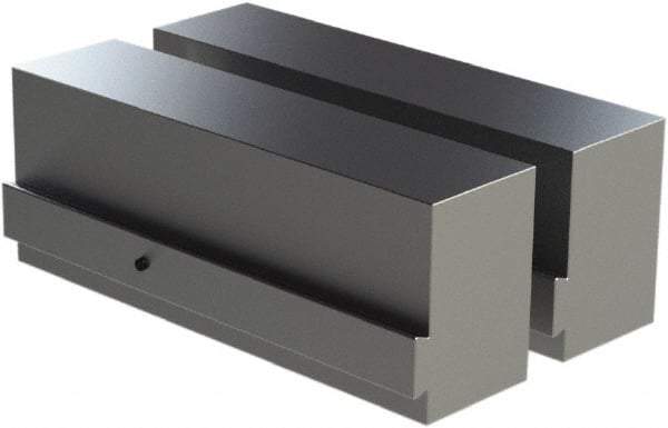 CarveSmart - 2" Wide x 3" High x 2" Thick, Flat/No Step Vise Jaw - Soft, Aluminum, Fixed Jaw, Compatible with 6" Vises - Industrial Tool & Supply