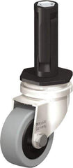 Blickle - 2" Diam x 45/64" Wide x 2-13/16" OAH Stem Mount Swivel Caster - Solid Rubber, 88 Lb Capacity, Plain Bore Bearing, Round Stem - Industrial Tool & Supply