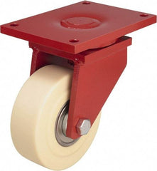 Blickle - 12" Diam x 3-9/64" Wide x 14-61/64" OAH Top Plate Mount Swivel Caster - Impact-Resistant Cast Nylon, 13,200 Lb Capacity, Ball Bearing, 10 x 7-7/8" Plate - Industrial Tool & Supply
