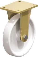 Blickle - 10" Diam x 1-31/32" Wide x 12" OAH Top Plate Mount Rigid Caster - Impact-Resistant Nylon, 3,300 Lb Capacity, Plain Bore Bearing, 6-7/8 x 5-1/2" Plate - Industrial Tool & Supply