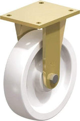 Blickle - 10" Diam x 2-9/16" Wide x 12" OAH Top Plate Mount Rigid Caster - Impact-Resistant Nylon, 4,400 Lb Capacity, Plain Bore Bearing, 6-7/8 x 5-1/2" Plate - Industrial Tool & Supply