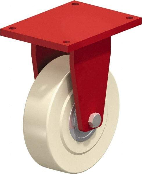 Blickle - 16" Diam x 4-21/64" Wide x 20-55/64" OAH Top Plate Mount Rigid Caster - Impact-Resistant Cast Nylon, 26,400 Lb Capacity, Ball Bearing, 15-3/4 x 11-13/16" Plate - Industrial Tool & Supply
