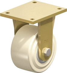 Blickle - 6" Diam x 3-9/64" Wide x 8-5/64" OAH Top Plate Mount Rigid Caster - Impact-Resistant Cast Nylon, 6,600 Lb Capacity, Ball Bearing, 6-7/8 x 5-1/2" Plate - Industrial Tool & Supply