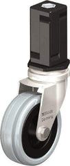 Blickle - 3" Diam x 63/64" Wide x 3-31/32" OAH Stem Mount Swivel Caster - Solid Rubber, 132 Lb Capacity, Plain Bore Bearing, Square Stem - Industrial Tool & Supply