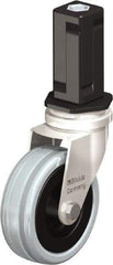 Blickle - 3" Diam x 63/64" Wide x 3-31/32" OAH Stem Mount Swivel Caster - Solid Rubber, 132 Lb Capacity, Plain Bore Bearing, Square Stem - Industrial Tool & Supply