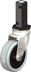 Blickle - 3" Diam x 63/64" Wide x 3-31/32" OAH Stem Mount Swivel Caster - Solid Rubber, 132 Lb Capacity, Plain Bore Bearing, Square Stem - Industrial Tool & Supply