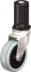 Blickle - 3" Diam x 63/64" Wide x 3-31/32" OAH Stem Mount Swivel Caster - Solid Rubber, 132 Lb Capacity, Plain Bore Bearing, Round Stem - Industrial Tool & Supply