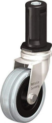 Blickle - 3" Diam x 63/64" Wide x 3-31/32" OAH Stem Mount Swivel Caster - Solid Rubber, 132 Lb Capacity, Plain Bore Bearing, Round Stem - Industrial Tool & Supply