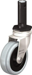 Blickle - 3" Diam x 63/64" Wide x 3-31/32" OAH Stem Mount Swivel Caster - Solid Rubber, 132 Lb Capacity, Plain Bore Bearing, Round Stem - Industrial Tool & Supply