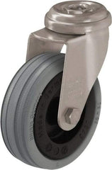 Blickle - 3" Diam x 63/64" Wide x 3-27/32" OAH Stem Mount Swivel Caster - Solid Rubber, 132 Lb Capacity, Plain Bore Bearing, Square Stem - Industrial Tool & Supply