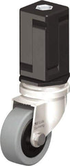 Blickle - 2" Diam x 45/64" Wide x 2-13/16" OAH Stem Mount Swivel Caster - Solid Rubber, 88 Lb Capacity, Plain Bore Bearing, Square Stem - Industrial Tool & Supply