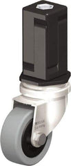 Blickle - 2" Diam x 45/64" Wide x 2-13/16" OAH Stem Mount Swivel Caster - Solid Rubber, 88 Lb Capacity, Plain Bore Bearing, Square Stem - Industrial Tool & Supply