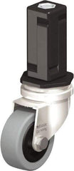 Blickle - 2" Diam x 45/64" Wide x 2-13/16" OAH Stem Mount Swivel Caster - Solid Rubber, 88 Lb Capacity, Plain Bore Bearing, Square Stem - Industrial Tool & Supply