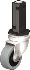 Blickle - 2" Diam x 45/64" Wide x 2-13/16" OAH Stem Mount Swivel Caster - Solid Rubber, 88 Lb Capacity, Plain Bore Bearing, Square Stem - Industrial Tool & Supply