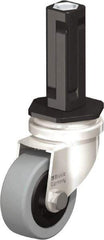 Blickle - 2" Diam x 45/64" Wide x 2-13/16" OAH Stem Mount Swivel Caster - Solid Rubber, 88 Lb Capacity, Plain Bore Bearing, Square Stem - Industrial Tool & Supply