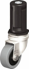 Blickle - 2" Diam x 45/64" Wide x 2-13/16" OAH Stem Mount Swivel Caster - Solid Rubber, 88 Lb Capacity, Plain Bore Bearing, Round Stem - Industrial Tool & Supply