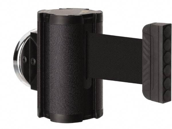 Lavi Industries - 3-1/2" High x 2-1/2" Long x 2-1/2" Wide Magnetic Wall Mount Barrier - Aluminum, Powdercoat Finish, Black, Use with Magnetic Wall Mount Barriers - Industrial Tool & Supply