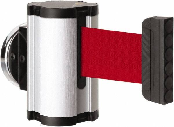 Lavi Industries - 3-1/2" High x 2-1/2" Long x 2-1/2" Wide Magnetic Wall Mount Barrier - Aluminum, Satin Chrome Finish, Satin Aluminum, Use with Magnetic Wall Mount Barriers - Industrial Tool & Supply
