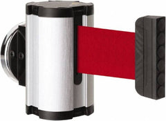 Lavi Industries - 3-1/2" High x 2-1/2" Long x 2-1/2" Wide Magnetic Wall Mount Barrier - Aluminum, Satin Chrome Finish, Satin Aluminum, Use with Magnetic Wall Mount Barriers - Industrial Tool & Supply
