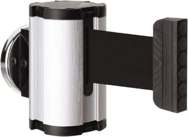 Lavi Industries - 3-1/2" High x 2-1/2" Long x 2-1/2" Wide Magnetic Wall Mount Barrier - Aluminum, Satin Chrome Finish, Satin Aluminum, Use with Magnetic Wall Mount Barriers - Industrial Tool & Supply