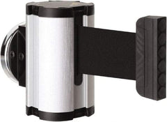 Lavi Industries - 3-1/2" High x 2-1/2" Long x 2-1/2" Wide Magnetic Wall Mount Barrier - Aluminum, Satin Chrome Finish, Satin Aluminum, Use with Magnetic Wall Mount Barriers - Industrial Tool & Supply