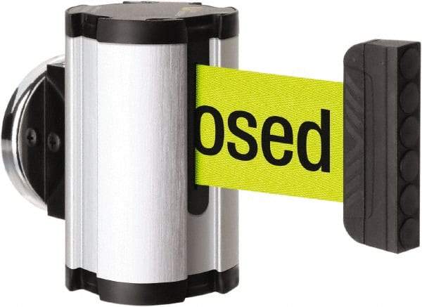 Lavi Industries - 3-1/2" High x 2-1/2" Long x 2-1/2" Wide Magnetic Wall Mount Barrier - Aluminum, Satin Chrome Finish, Satin Aluminum, Use with Magnetic Wall Mount Barriers - Industrial Tool & Supply