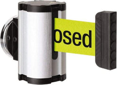 Lavi Industries - 3-1/2" High x 2-1/2" Long x 2-1/2" Wide Magnetic Wall Mount Barrier - Aluminum, Satin Chrome Finish, Satin Aluminum, Use with Magnetic Wall Mount Barriers - Industrial Tool & Supply