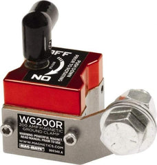 Mag-Mate - 200 Amps Grounding Capacity, 2-3/4" High, Rare Earth Magnetic Welding & Fabrication Ground Clamp - 150 Lb Average Pull Force, Square Magnet, Zinc Plated Steel Stud, Compatible with Flat & Round Surfaces - Industrial Tool & Supply