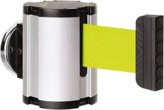 Lavi Industries - 3-1/2" High x 2-1/2" Long x 2-1/2" Wide Magnetic Wall Mount Barrier - Aluminum, Satin Chrome Finish, Satin Aluminum, Use with Magnetic Wall Mount Barriers - Industrial Tool & Supply