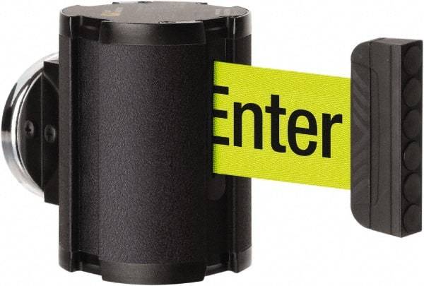 Lavi Industries - 3-1/2" High x 2-1/2" Long x 2-1/2" Wide Magnetic Wall Mount Barrier - Aluminum, Powdercoat Finish, Black, Use with Magnetic Wall Mount Barriers - Industrial Tool & Supply