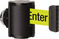 Lavi Industries - 3-1/2" High x 2-1/2" Long x 2-1/2" Wide Magnetic Wall Mount Barrier - Aluminum, Powdercoat Finish, Black, Use with Magnetic Wall Mount Barriers - Industrial Tool & Supply