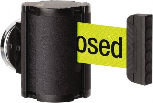 Lavi Industries - 3-1/2" High x 2-1/2" Long x 2-1/2" Wide Magnetic Wall Mount Barrier - Aluminum, Powdercoat Finish, Black, Use with Magnetic Wall Mount Barriers - Industrial Tool & Supply