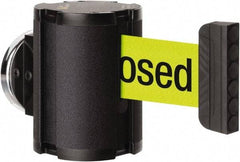 Lavi Industries - 3-1/2" High x 2-1/2" Long x 2-1/2" Wide Magnetic Wall Mount Barrier - Aluminum, Powdercoat Finish, Black, Use with Magnetic Wall Mount Barriers - Industrial Tool & Supply