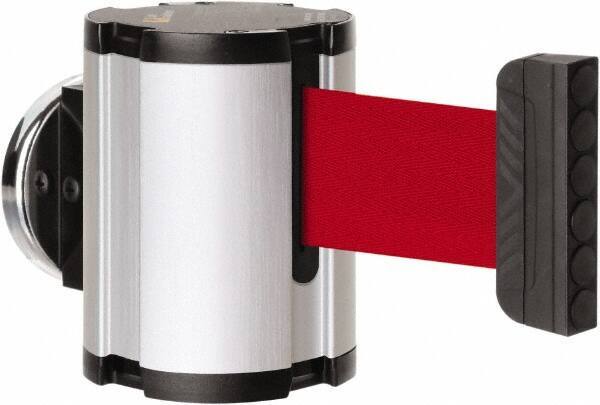 Lavi Industries - 3-1/2" High x 2-1/2" Long x 2-1/2" Wide Magnetic Wall Mount Barrier - Aluminum, Satin Chrome Finish, Satin Aluminum, Use with Magnetic Wall Mount Barriers - Industrial Tool & Supply