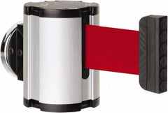 Lavi Industries - 3-1/2" High x 2-1/2" Long x 2-1/2" Wide Magnetic Wall Mount Barrier - Aluminum, Satin Chrome Finish, Satin Aluminum, Use with Magnetic Wall Mount Barriers - Industrial Tool & Supply
