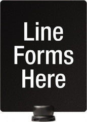 Lavi Industries - 11" High x 8-1/2" Long x 8-1/2" Wide Barrier Sign Frame - PVC, Sintra Finish, Black, Use with Tempest - Industrial Tool & Supply