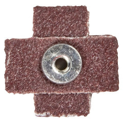 3″ × 3″ × 1 1/2″ Cross Pad 8-Ply 80 Grit 1/4-20 Eyelet Aluminum Oxide - Industrial Tool & Supply