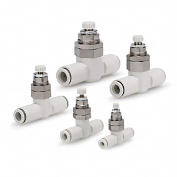 SMC PNEUMATICS - Speed & Flow Control Valves Valve Type: Flow Control Offset Inline Tube Outside Diameter (Inch): 3/8 - Industrial Tool & Supply