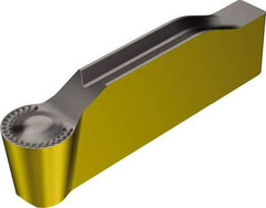 Sandvik Coromant - L1N123x1 RM 8mm Cutting Width Carbide Grooving Insert - 3.8mm Max Depth of Cut, Neutral, 4mm Corner Radius, TiCN/Al2O3/TiN Finish - Industrial Tool & Supply