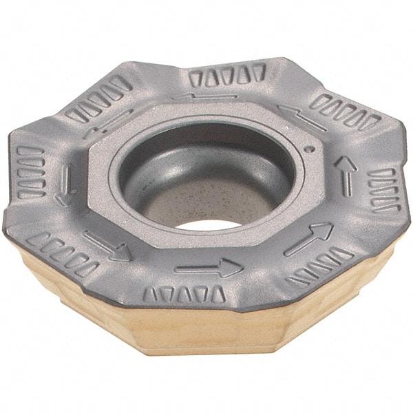 Iscar - OFMT07T3 76 Grade IC830 Carbide Milling Insert - TiAlN/TiN Finish, 0.179" Thick, 0.7008" Inscribed Circle, 0.6mm Corner Radius - Industrial Tool & Supply