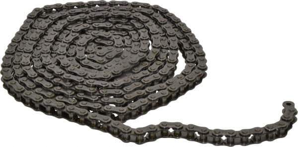 Morse - 3/8" Pitch, ANSI 35, Single Strand Roller Chain - Chain No. 35, 10 Ft. Long, 1/5" Roller Diam, 3/16" Roller Width - Industrial Tool & Supply
