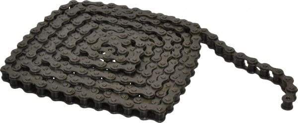 Morse - 1/2" Pitch, ANSI 41, Single Strand Roller Chain - Chain No. 41, 10 Ft. Long, 0.306" Roller Diam, 1/4" Roller Width - Industrial Tool & Supply