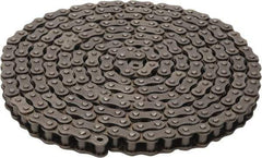 Morse - 1/2" Pitch, ANSI 40, Single Strand Roller Chain - Chain No. 40, 10 Ft. Long, 5/16" Roller Diam, 5/16" Roller Width - Industrial Tool & Supply