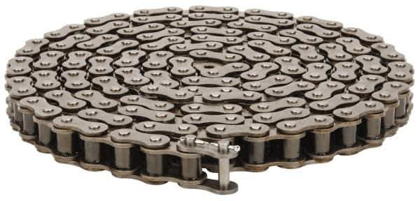 Morse - 3/4" Pitch, ANSI 60, Single Strand Roller Chain - Chain No. 60, 10 Ft. Long, 15/32" Roller Diam, 1/2" Roller Width - Industrial Tool & Supply